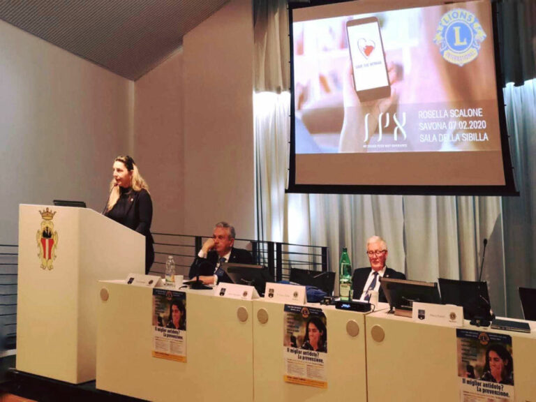 The presentation of STW at the Lions Club Savona conference